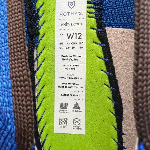 Rothy’s Limited Edition The Point in Lazuli Women’s Size 12 - Picture 8 of 8